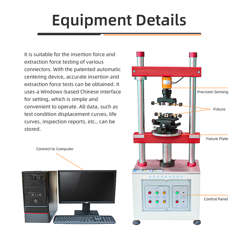 Unplug Grinding Machine Connector Plug Life 1220S Automated Plug/Unplug Force Test Machine
