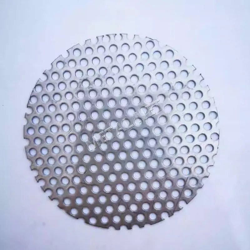 Perforierte Metallscheibe aus Edelstahl