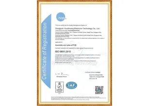 ISO 9001 دونغقوان هواتشوانغ
