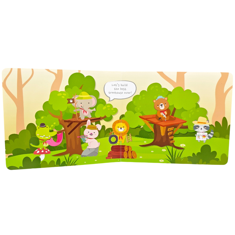 Gioco di storie pop-up: la grande casa sull'albero