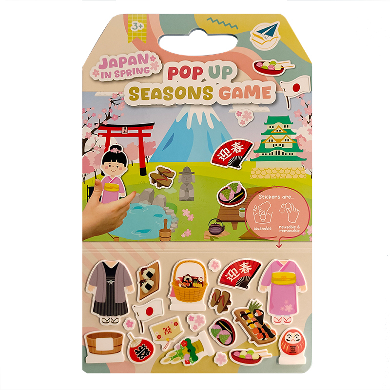 Gioco delle stagioni pop-up del Giappone in primavera