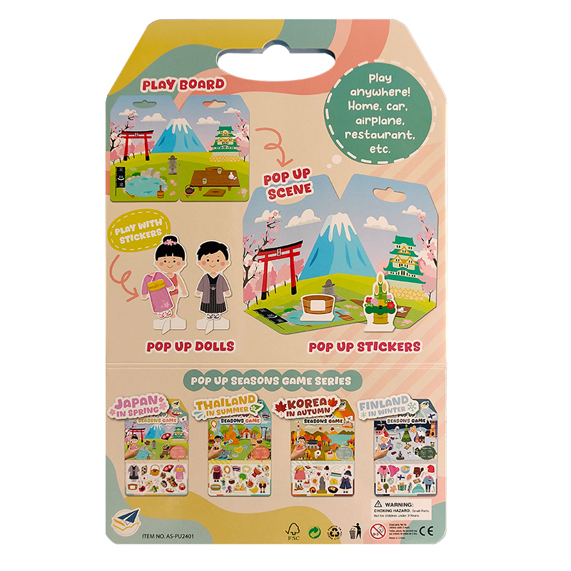 Gioco delle stagioni pop-up del Giappone in primavera