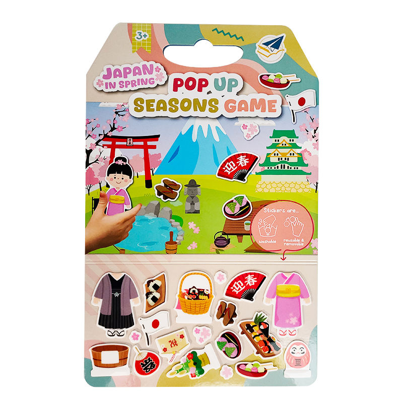 Gioco delle stagioni pop-up del Giappone in primavera