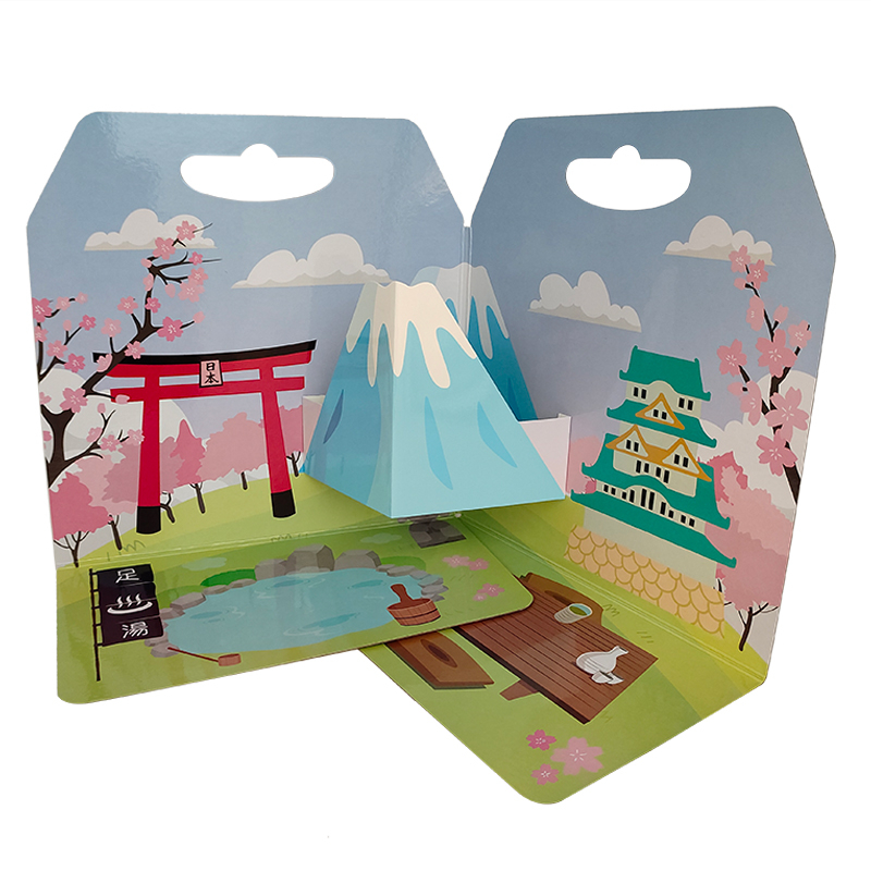 Gioco delle stagioni pop-up del Giappone in primavera