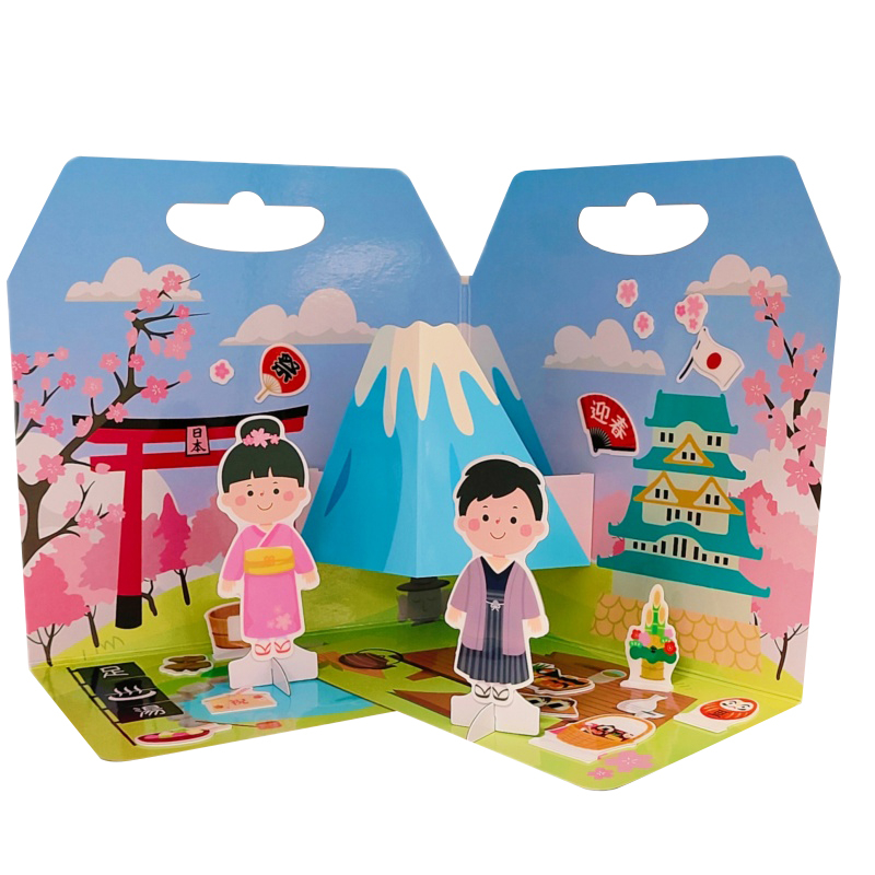 Gioco delle stagioni pop-up del Giappone in primavera