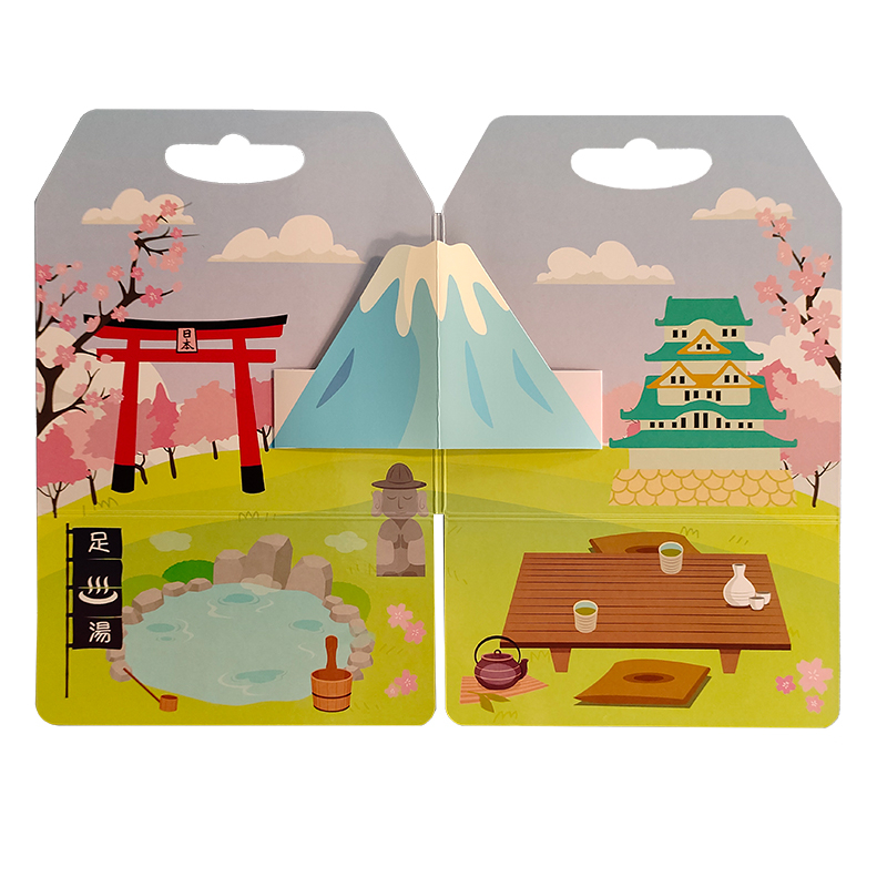 Gioco delle stagioni pop-up del Giappone in primavera