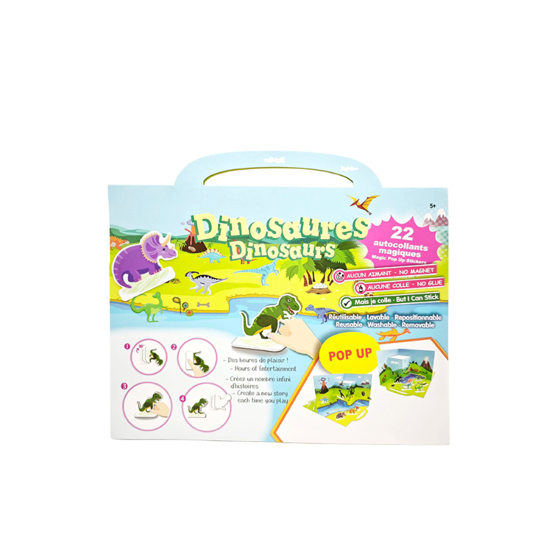 Set di adesivi pop-up con dinosauri
