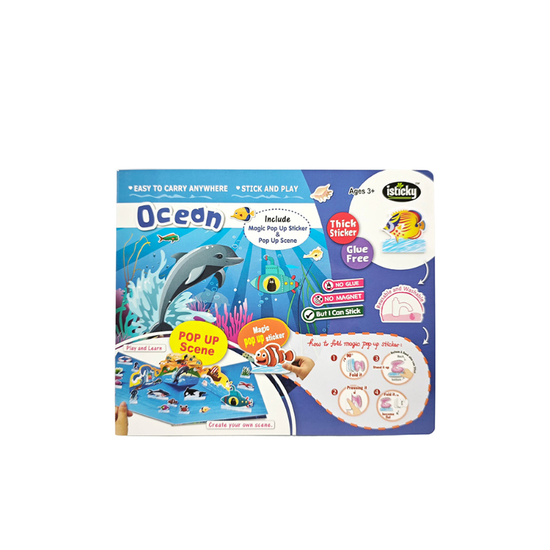 Libro di adesivi pop-up sull'oceano