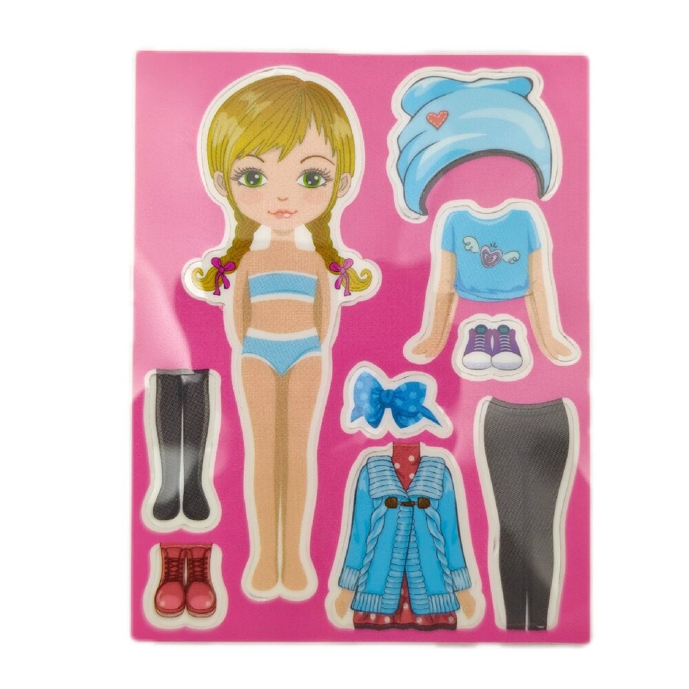 DIY Dress-Up TPE Sticker Kit cum Backing Card & OPP Bag