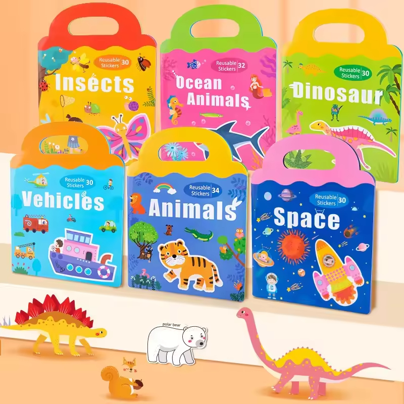 Palpate Magnetic Sticker Book Set - Reusable Lemma Actio Libri pro Kids
