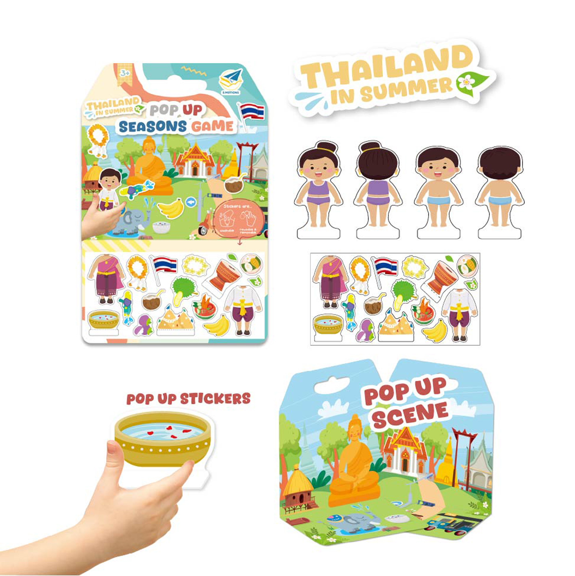 Thailandia in estate Pop Up Seasons Libro di adesivi del gioco