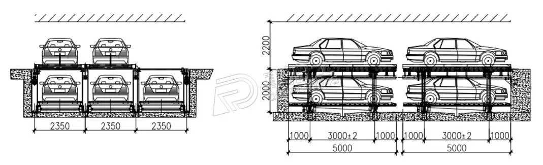 PSH1D Pit Stack Parking System - Efficient Vehicle Storage.