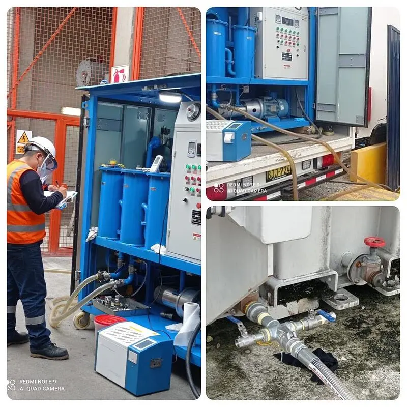 Machine de filtration d'huile de transformateur et service de site de testeur de tension de claquage d'huile pour les travaux d'entretien et de réparation de transformateur