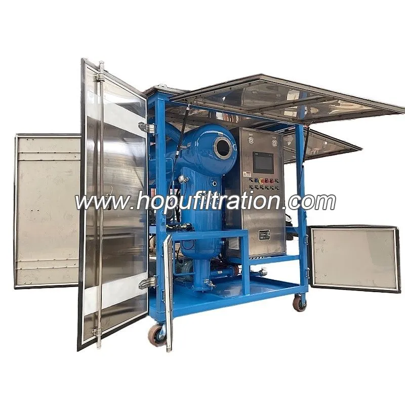 Purificateur d'huile de transformateur de fluides de silicone FR3 en acier inoxydable