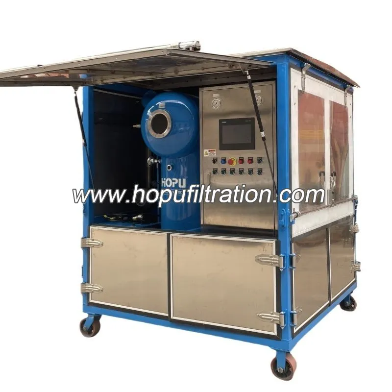 Purificateur d'huile de transformateur de fluides de silicone FR3 en acier inoxydable