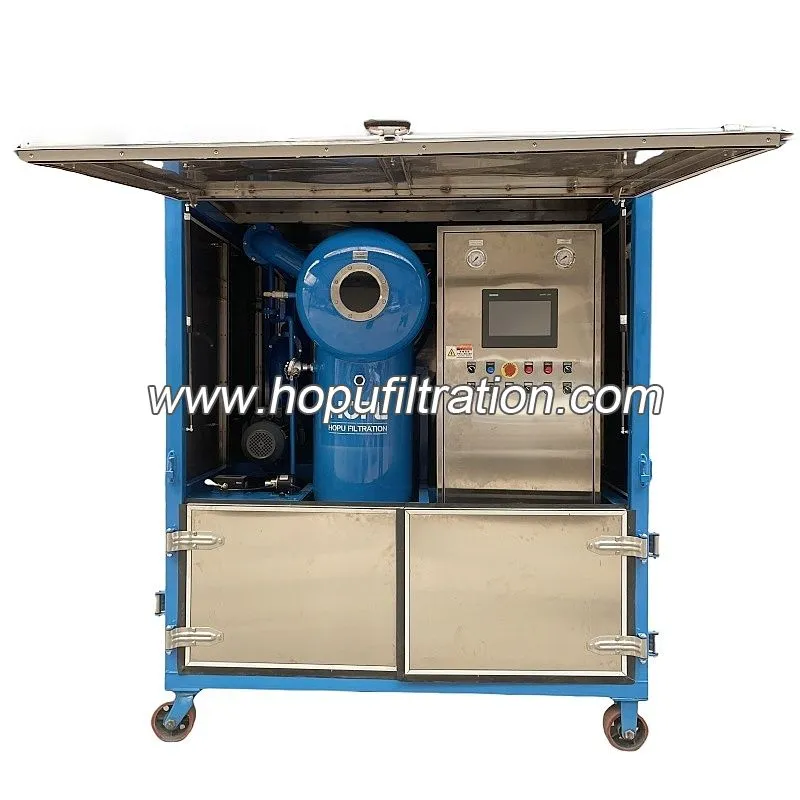 Purificateur d'huile de transformateur de fluides de silicone FR3 en acier inoxydable