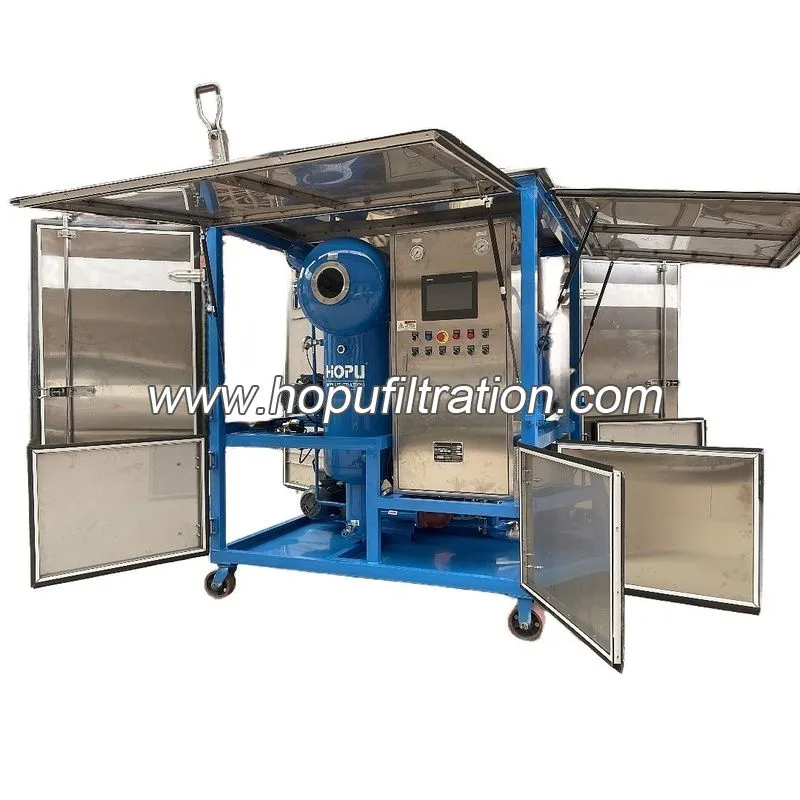 Purificateur d'huile de transformateur de fluides de silicone FR3 en acier inoxydable