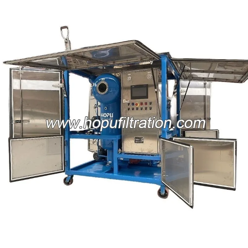 Purificateur d'huile de transformateur de fluides de silicone FR3 en acier inoxydable