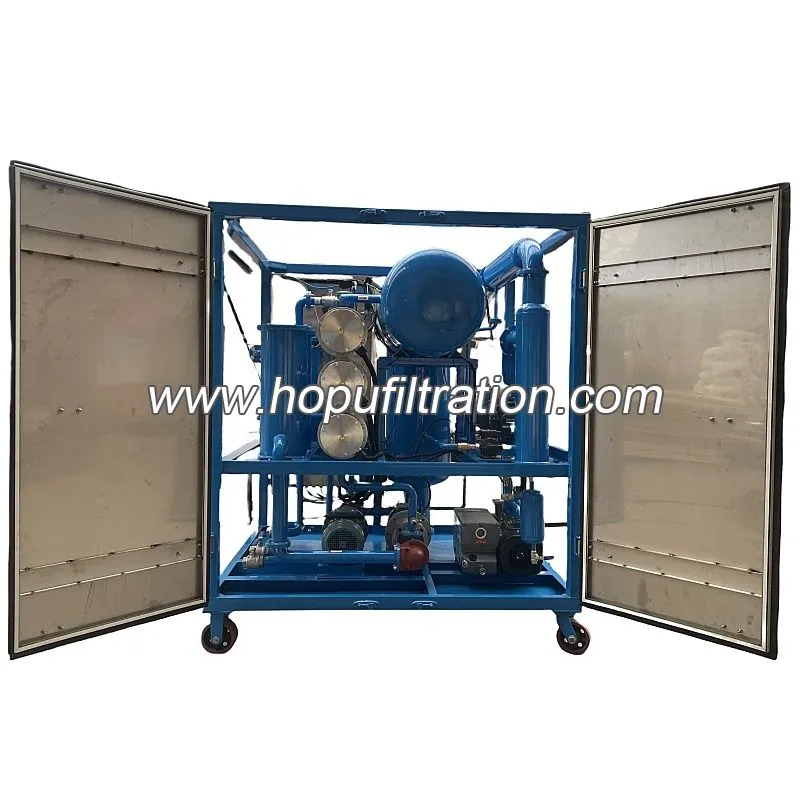 Purificateur d'huile de transformateur de fluides de silicone FR3 en acier inoxydable