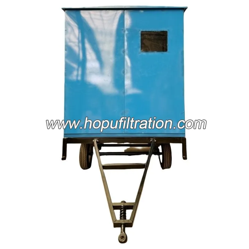 Équipement mobile de filtration d'huile de transformateur de remorque de roue de trois axes six