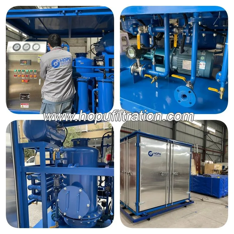Machine de régénération d'huile de transformateur sous vide équipée de MobileTrailer