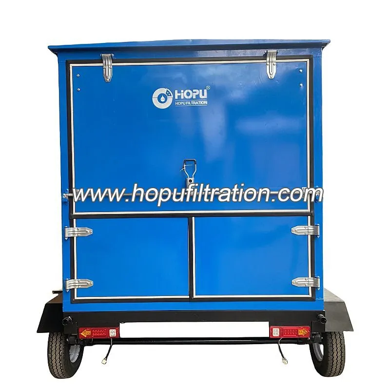 Purificateur d'huile de transformateur sous vide pour remorque Mobile, Filtration d'huile d'isolation, système de Purification d'huile diélectrique