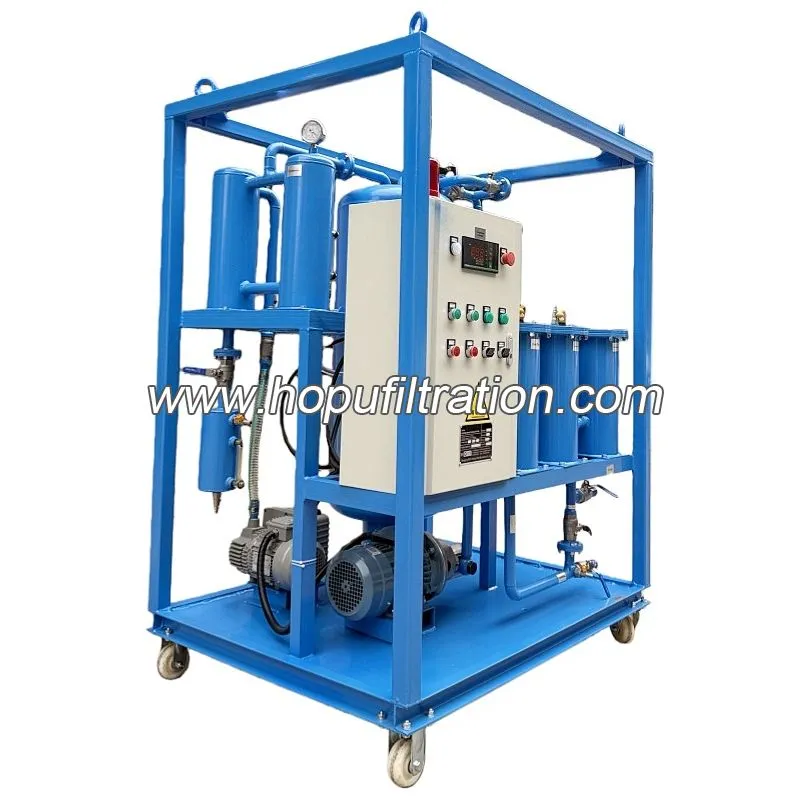 Machine de purification d'huile d'isolation utilisée pour la déshydratation de l'huile du changeur de robinet