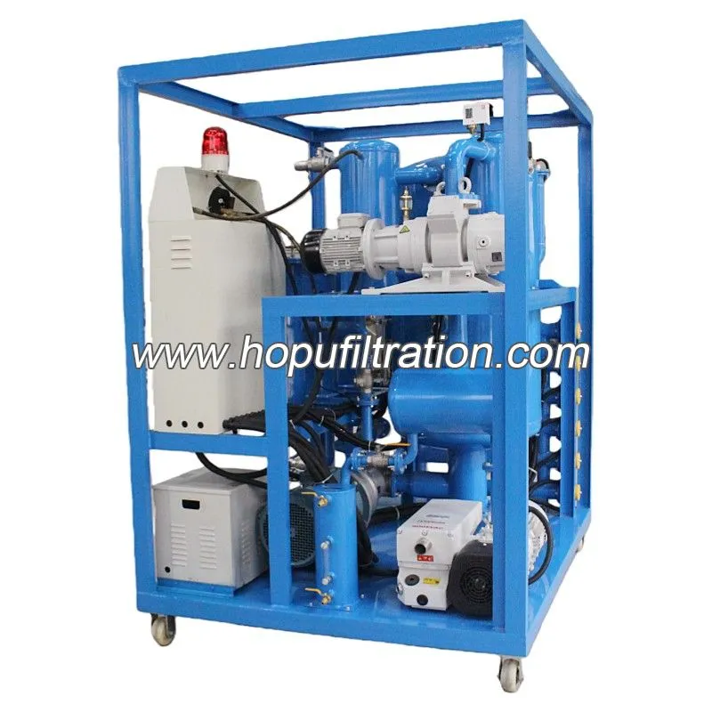 Purificateur d'huile diélectrique à transformateur sous vide poussé à double étage pour la filtration et la purification de l'huile isolante utilisée