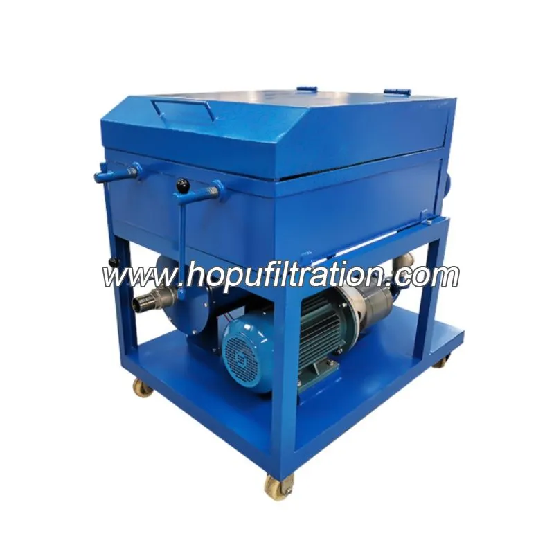 Purificateur d’huile à cadre de plaques portable, machine de filtration d’huile à petite presse