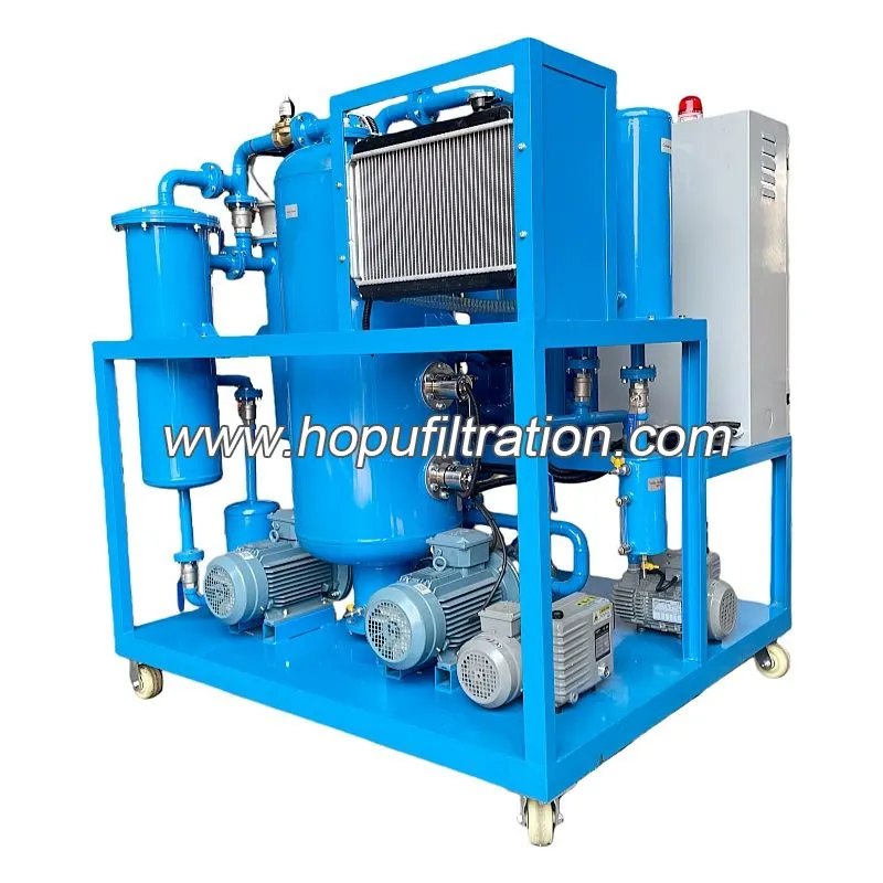 Machine de purification d'huile hydraulique avec système de double filtration de rechange