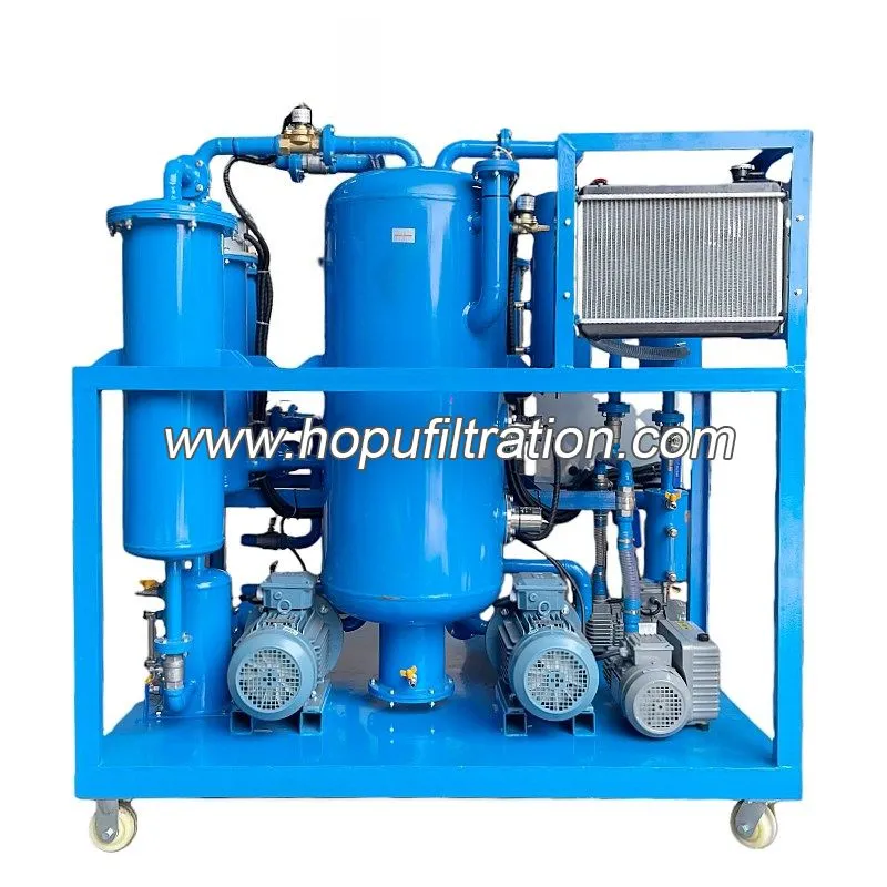 Machine de purification d'huile hydraulique avec système de double filtration de rechange