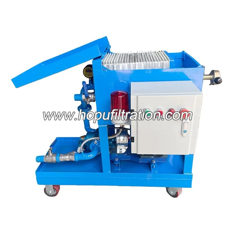 Purificateur d’huile à pression à cadre de plaques, machine à filtration d’huile à presse