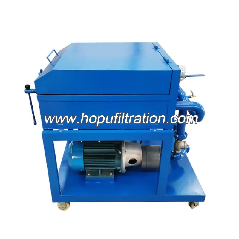 Purificateur d’huile à cadre de plaques portable, machine de filtration d’huile à petite presse