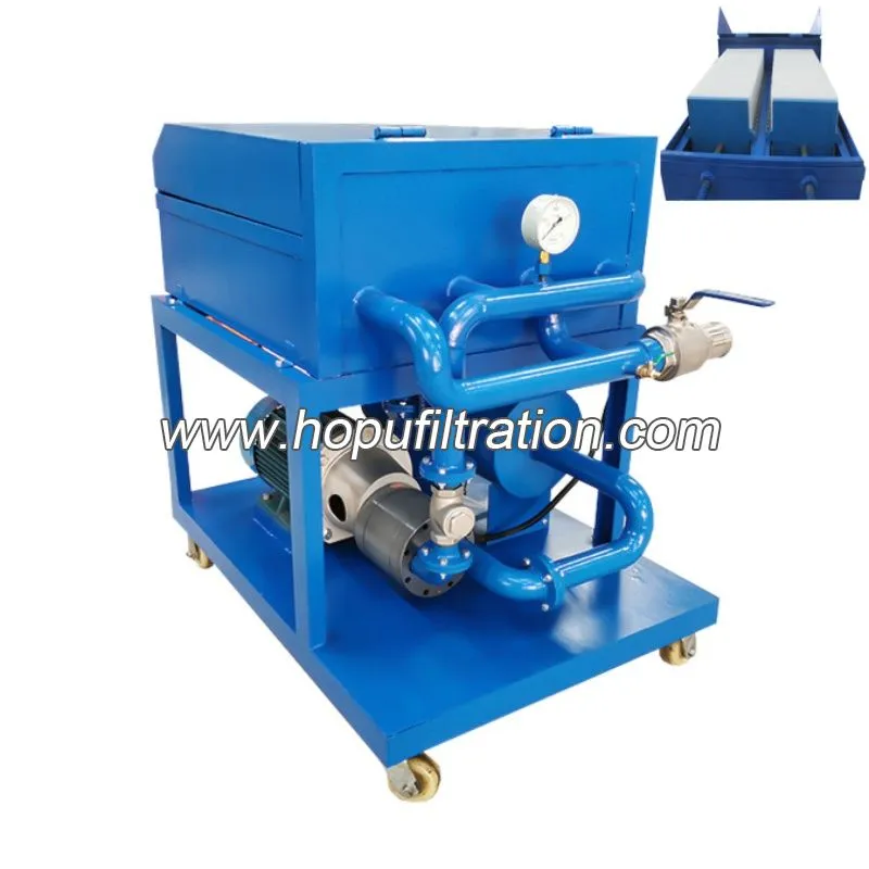 Purificateur d’huile à cadre de plaques portable, machine de filtration d’huile à petite presse
