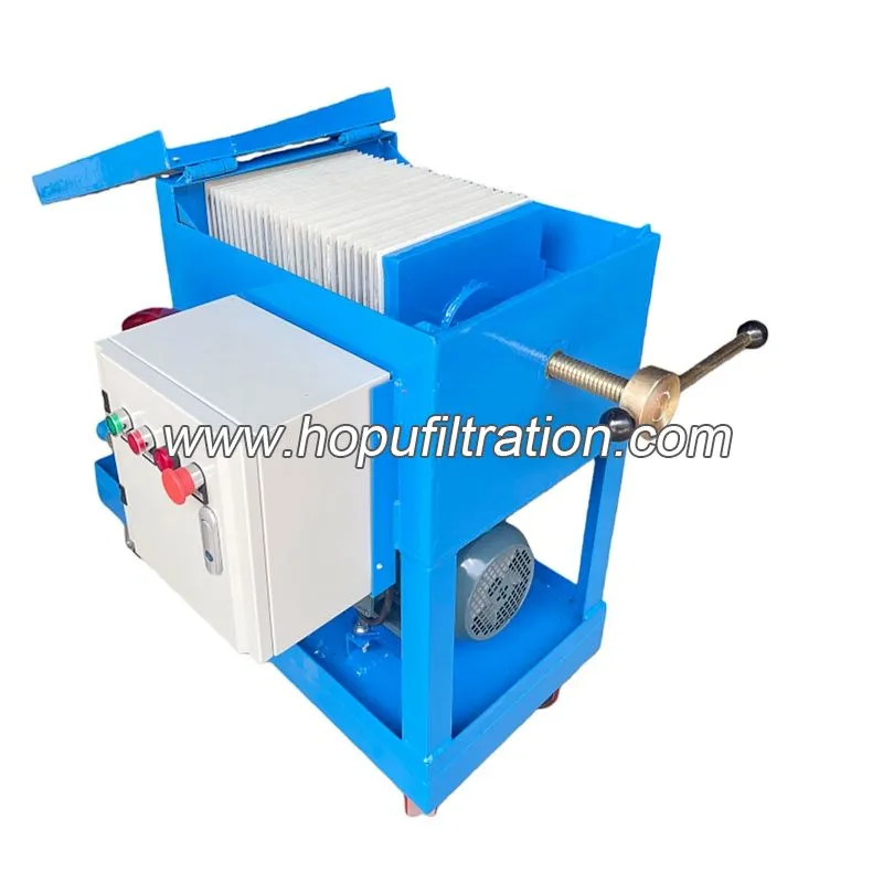 Purificateur d’huile à pression à cadre de plaques, machine à filtration d’huile à presse