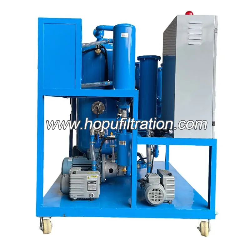 Machine de purification d'huile hydraulique avec système de double filtration de rechange