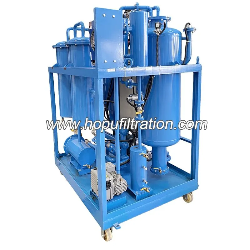 Purificateur d'huile de compresseur à turbine, unité de purification de liquide de refroidissement avec capteur de bac de déversement d'huile