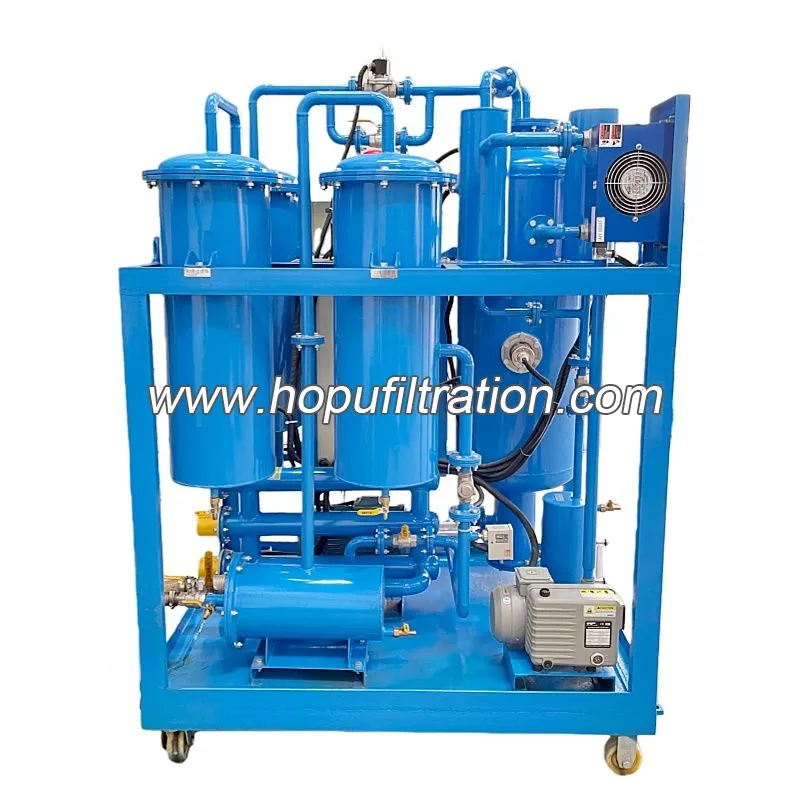 Purificateur d'huile de compresseur à turbine, unité de purification de liquide de refroidissement avec capteur de bac de déversement d'huile