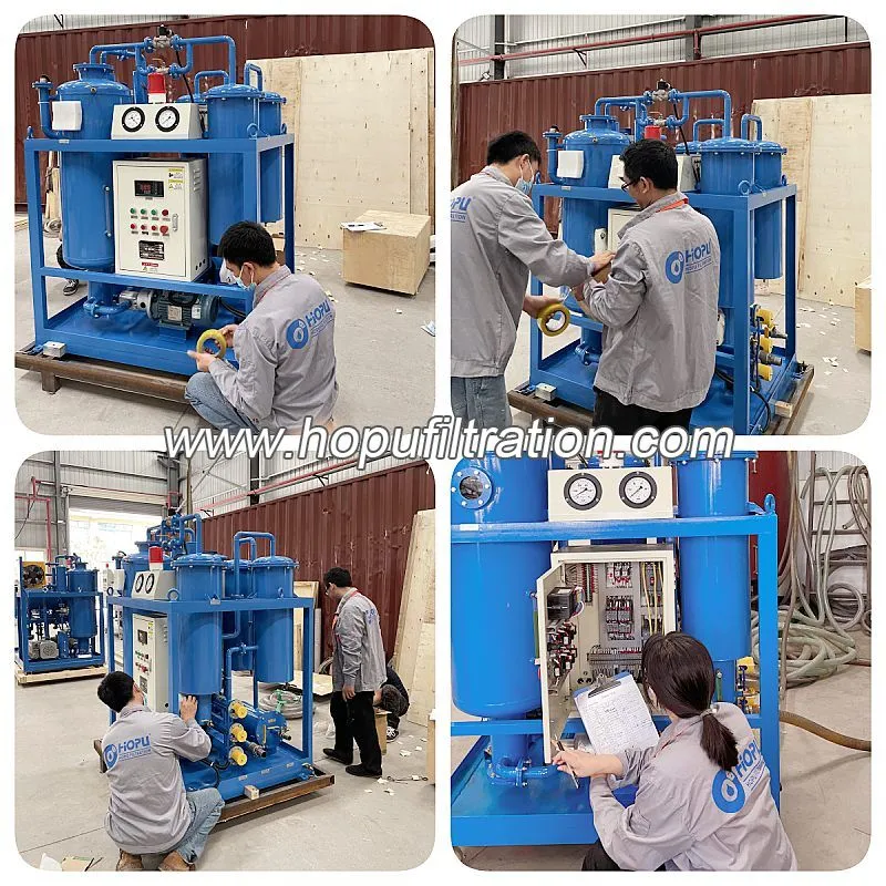 Purificateur d'huile de compresseur à turbine, unité de purification de liquide de refroidissement avec capteur de bac de déversement d'huile