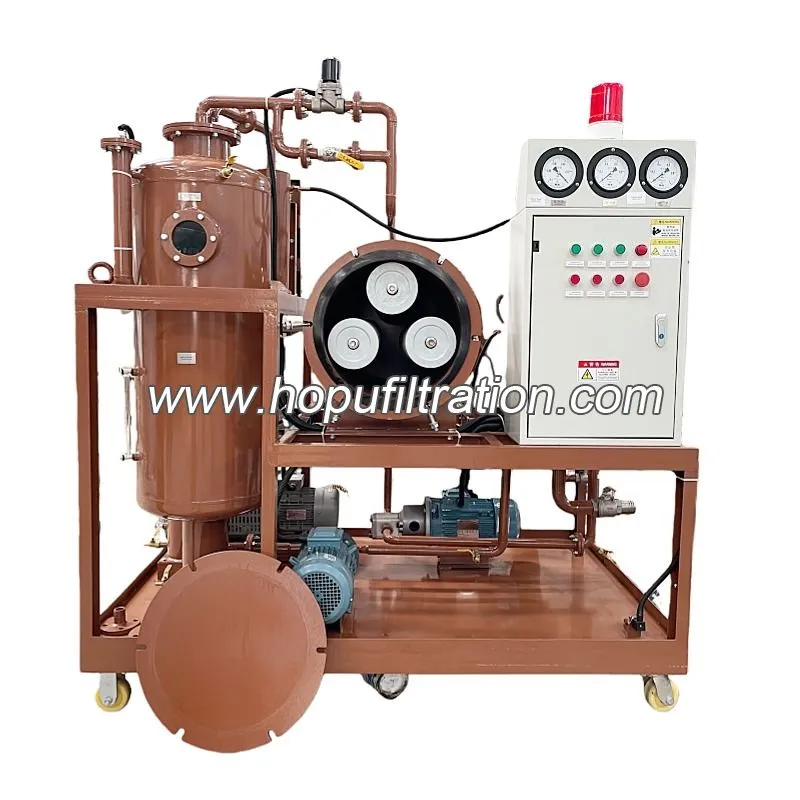 Unité de purification et de déshydratation d'huile de turbine, machine de recyclage d'huile de compresseur