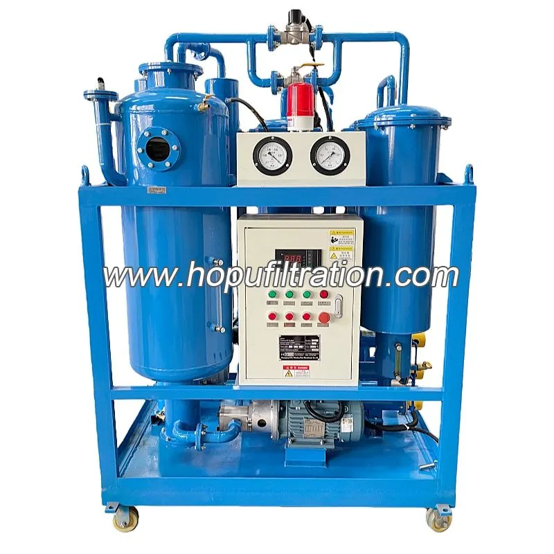 Purificateur d'huile de compresseur à turbine, unité de purification de liquide de refroidissement avec capteur de bac de déversement d'huile