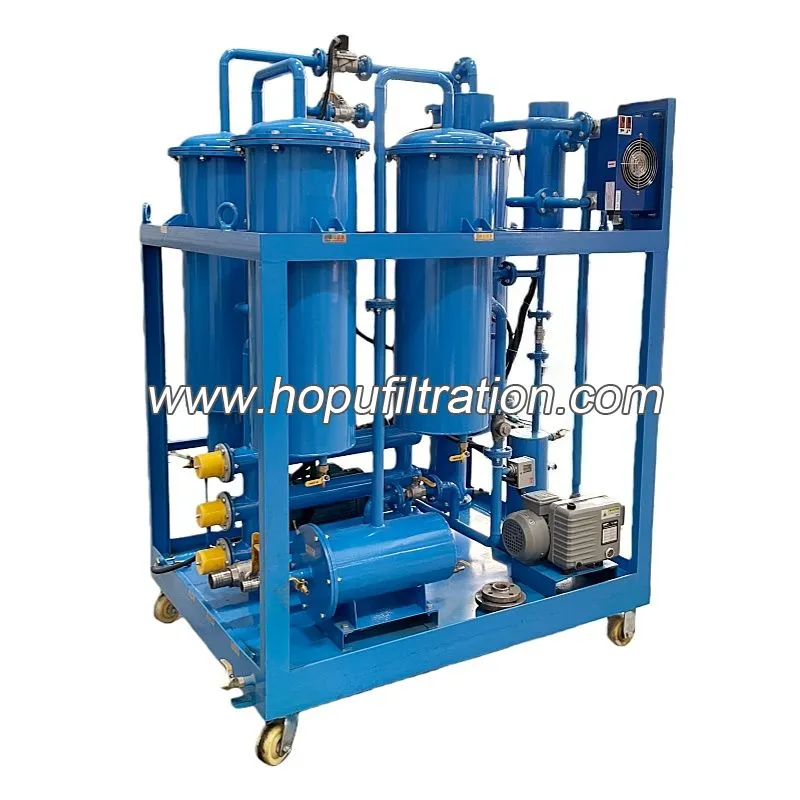 Purificateur d'huile de compresseur à turbine, unité de purification de liquide de refroidissement avec capteur de bac de déversement d'huile
