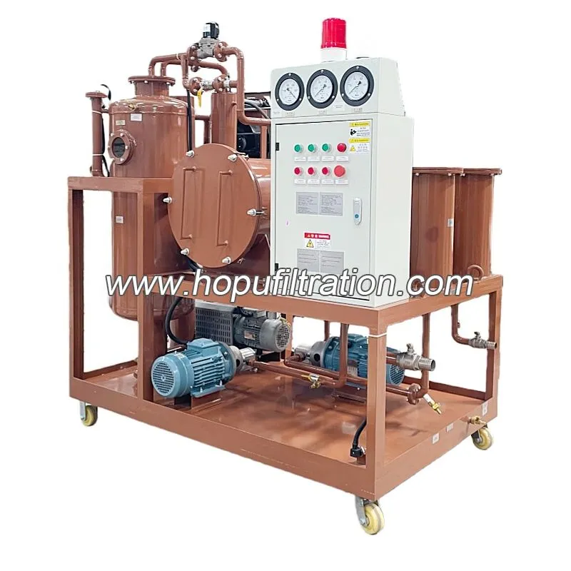 Unité de purification et de déshydratation d'huile de turbine, machine de recyclage d'huile de compresseur