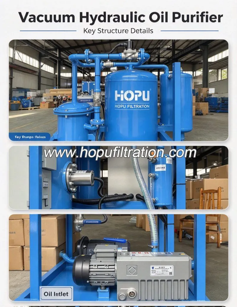 Machine de purification hydraulique d’huile pour extrudeuses en aluminium