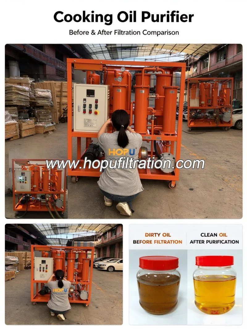 Machine de purification d’huile de cuisson usagée marquée CE