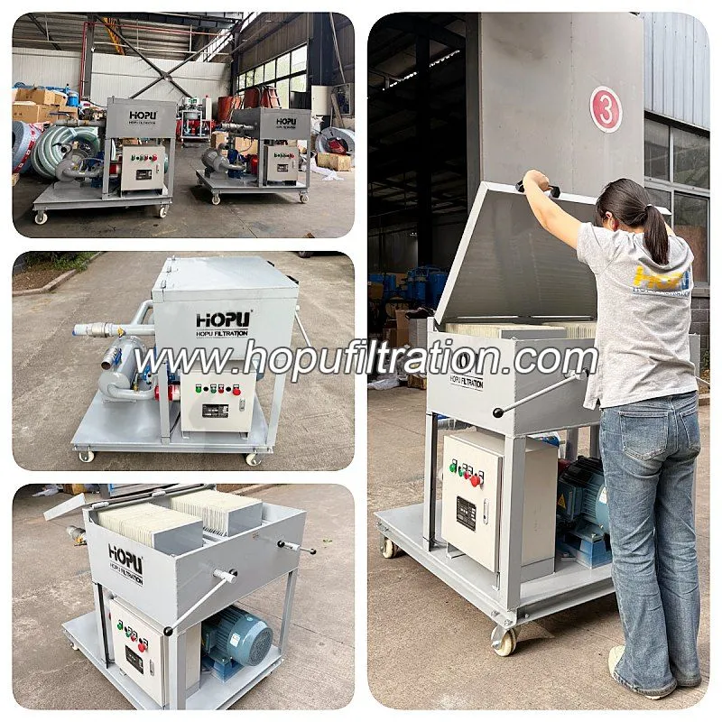 ISO9001 Mesin Penapis Minyak Hidraulik Plat dan Rangka Berganda