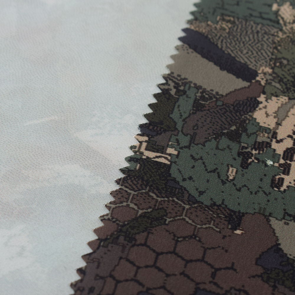 100 Polyester Bionic Dicetak Peach Skin TPU Coating fabric