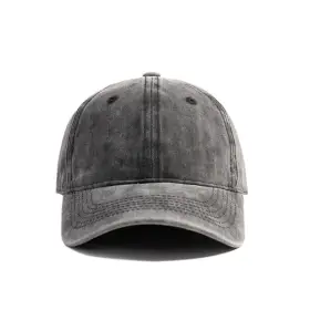 6 Panel Unisex Washed Cotton Baseball Caps Adjustable Plain Dad Hat