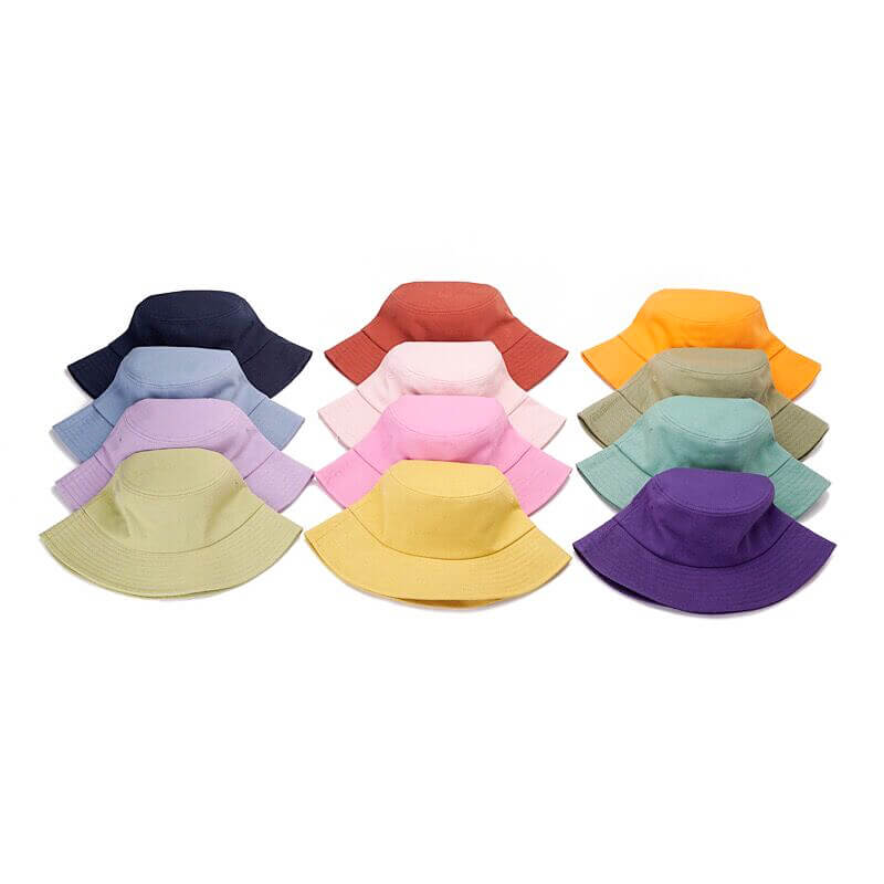 China Wholesale High Quality Fashion Cheap Custom Logo Solid Color 100% Cotton Bucket Hat