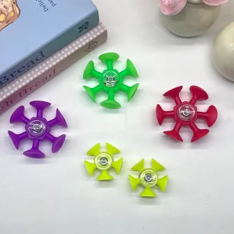 TPR Spinning Stress-Relief Zuignap Vinger Spinner Fidget Speelgoed